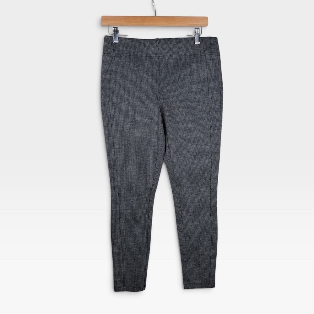 LOFT Outlet Womens Legging Pants Size Medium Gray Chevron Herringbone Pattern